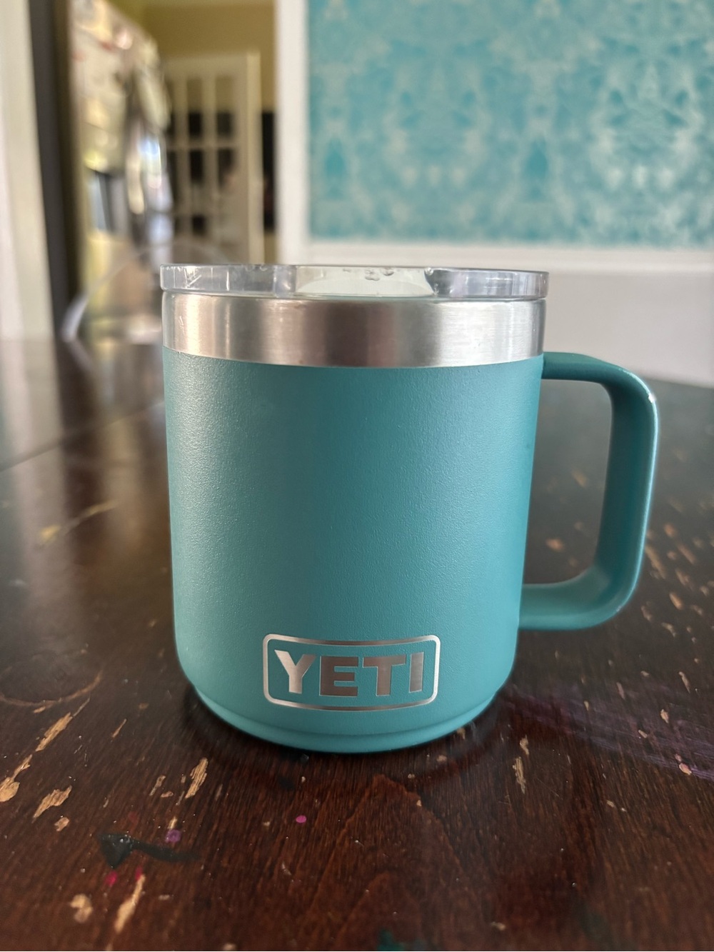 YETI Rambler 10 ounce stackable agave teal mug
